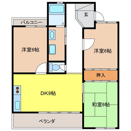 クレールホズミの物件間取画像